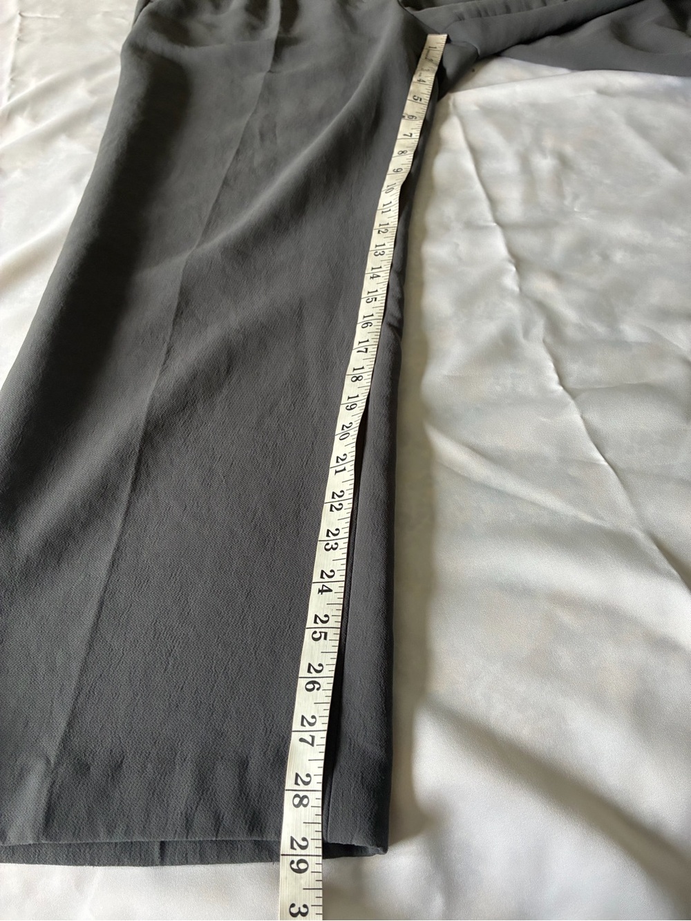 ARITZIA Charcoal Pleated Wide Leg High-Waist Trousers Size 14 - Picture 9 of 12